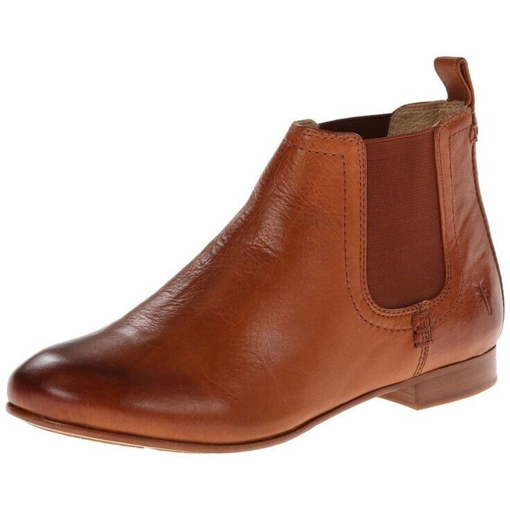 Frye Boots Jillian Chelsea Ankle Bootie Leather Whiskey 3474393 Women's Size 8M